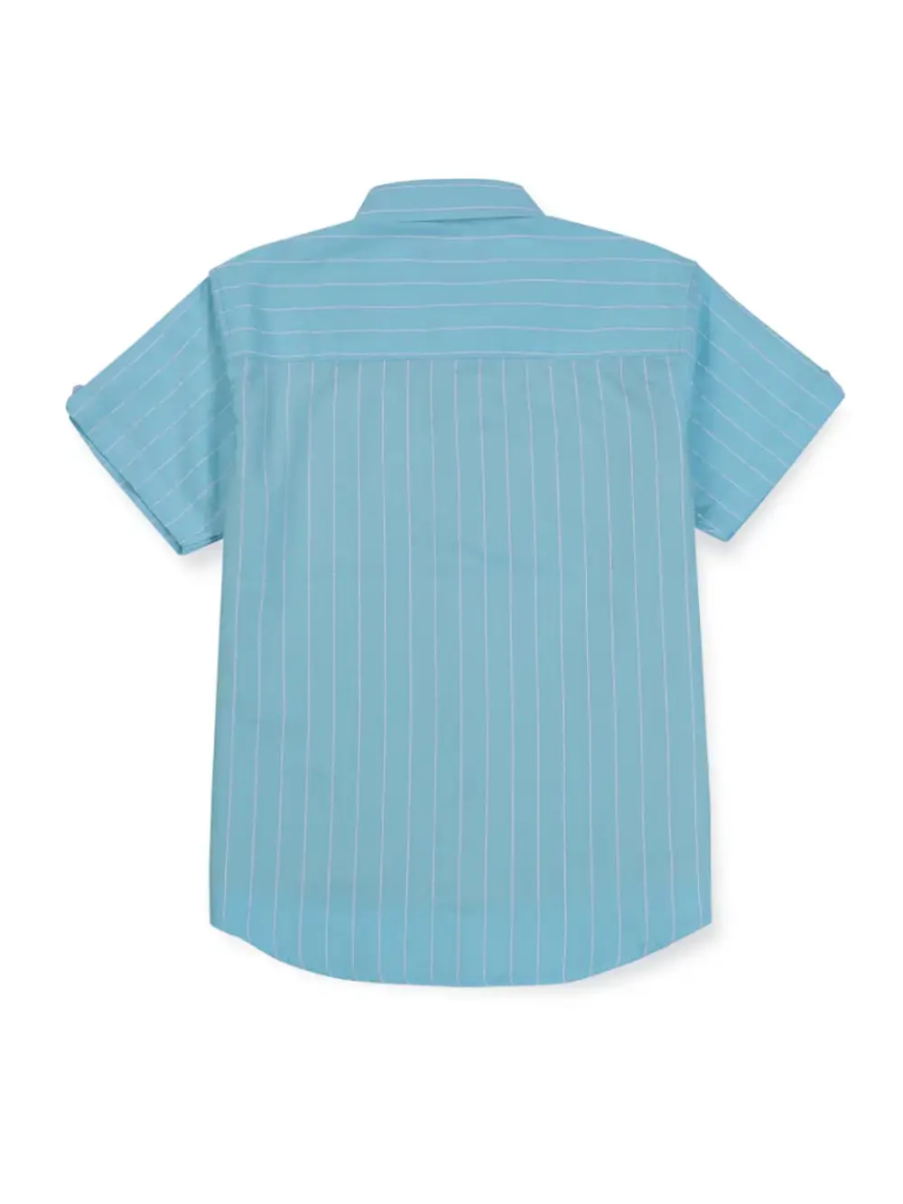 Gini & Jony Boys Blue Solid Cotton Shirt Half Sleeves