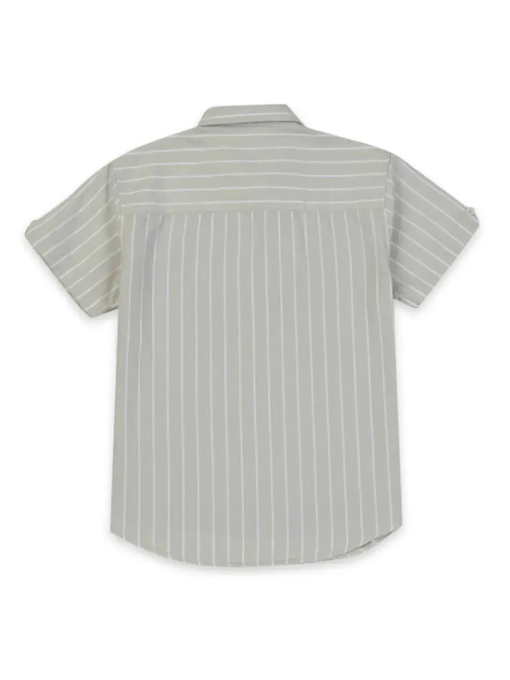 Gini & Jony Boys Green Solid Cotton Half Sleeves Shirt
