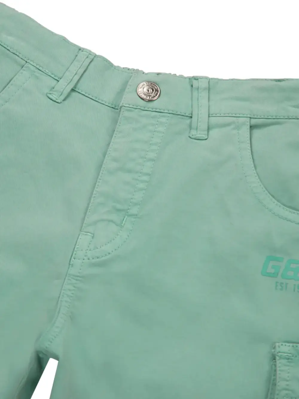 Gini & Jony Boys Blue Solid Cotton Elasticated Shorts